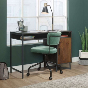 Canyon Lane Home Study Desk in Brew Oak Finish with Grand Walnut Accents