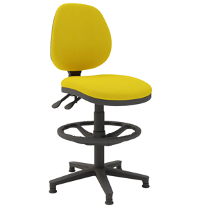 Medium Back Draughtsman Chair on Glides
