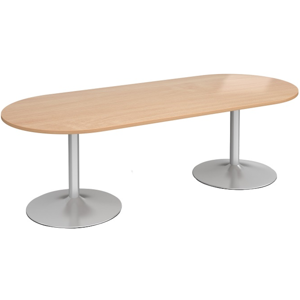 Trumpet Base Radial End Boardroom Table