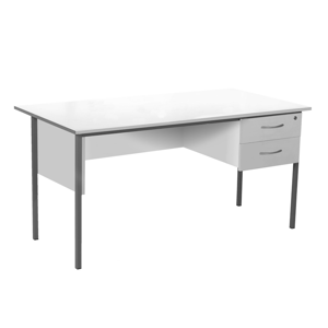 Single Pedestal Two Drawer Desk