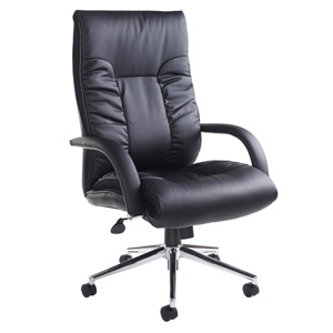 Derby High Back Executive Chair - Black Faux Leather