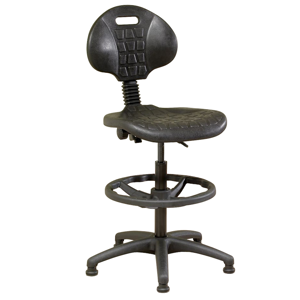 Industrial Polyurethane Draughtsman Chair on Glides