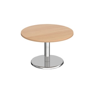 Pisa Circular Coffee Table with Round Chrome Base