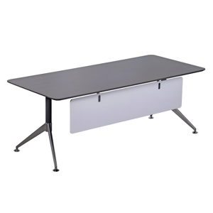 Nero - Rectangular Executive Desk with Modesty Panel