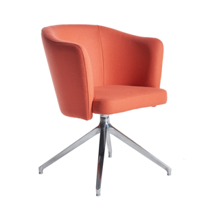 Otis Single Seat Tub Chair with Four Star Swivel Base