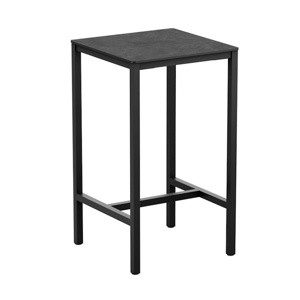 EXTREMA Metallic Anthracite 4 Leg Bar Height Table - Black - 690 X690mm