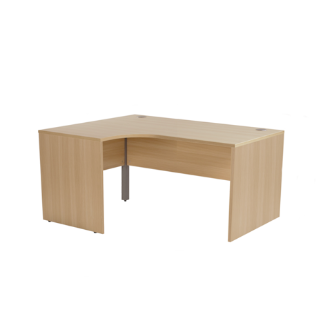 Panel Ended Radial Workstation - Left Hand - 1200 - Oak