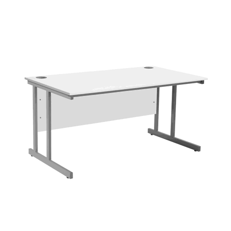 VDU Cantilever Workstation - 1500mm - 800mm Deep - White