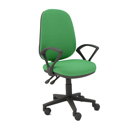 Deluxe High Back Operator Chair (Large Seat and Back) - Fixed - Black Base