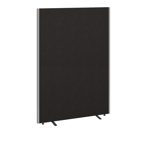 Floor Standing Fabric Screen - W1200 x D40 x H1800mm - Black
