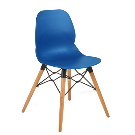 Aquilo Beech Leg Chair - Navy