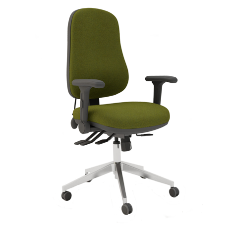 Ergo Plus Task Chair - Folding Arms - Chrome Base