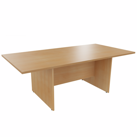 Rectangular Conference Tables with Straight Modesty Panel and Panel End Legs - 2000 - 25mm - Beech