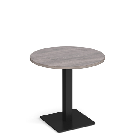 Brescia Circular Dining Table - Black - Grey Oak