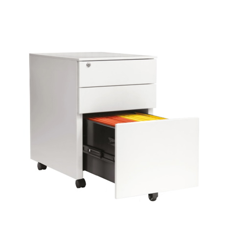 Steel Mobile Pedestal - White