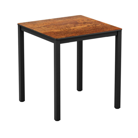 Extrema 4 Leg Dining Table - 690 x 690 - Copper Texture