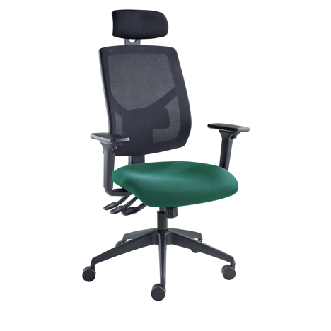 Vision High Back Mesh Chair - Headrest - Adjustable Arms - Montserrat