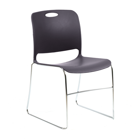 Maestro HD Stacking Chair - Chrome Frame - Purple Haze
