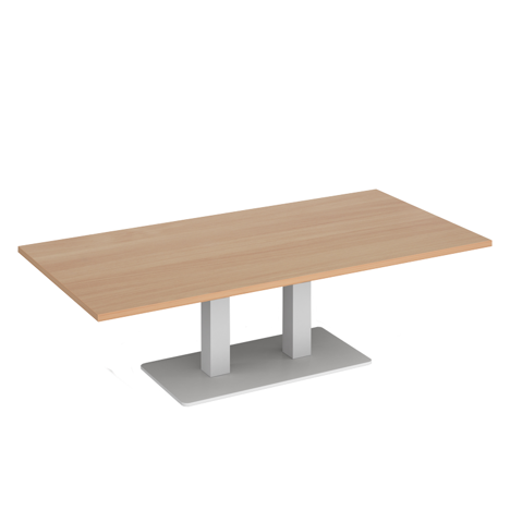 Eros Rectangular Coffee Table - 1600 - White - Beech