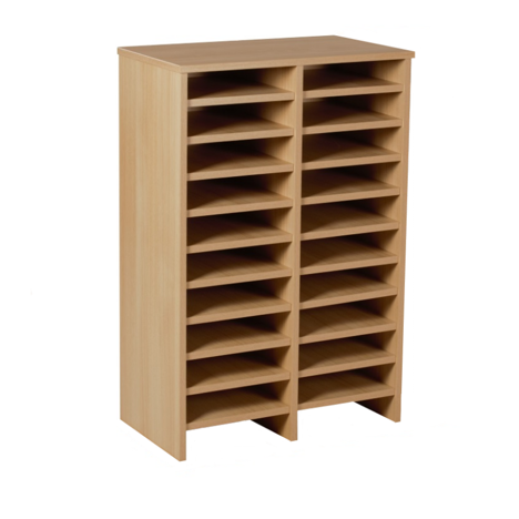 Post Sorter Hood Units - Pigeon Hole Units - 2 Bay - 22 Compartment - Beech
