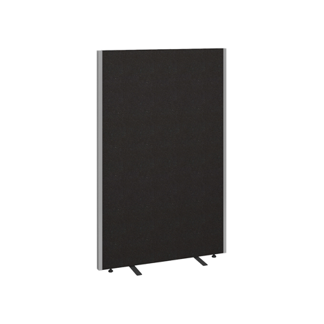 Floor Standing Fabric Screen - W800 x D40 x H1500mm - Black