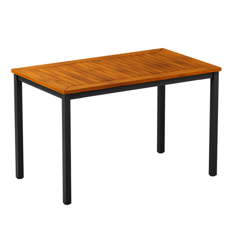 ICE Four Leg Dining Table with Black Frame - 1200 x 700mm