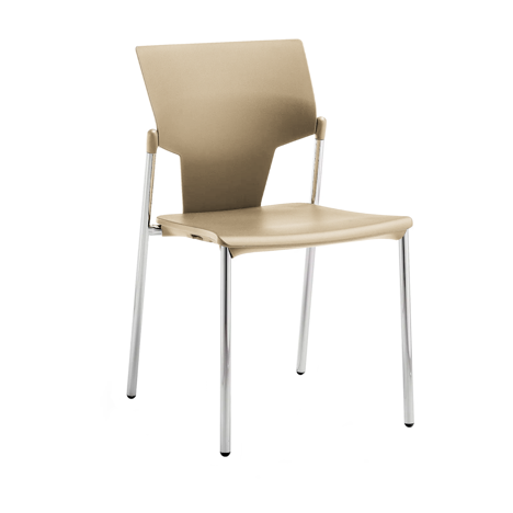 IKON Meeting and Boardroom Chair - No Arms - Four Legs - Sand