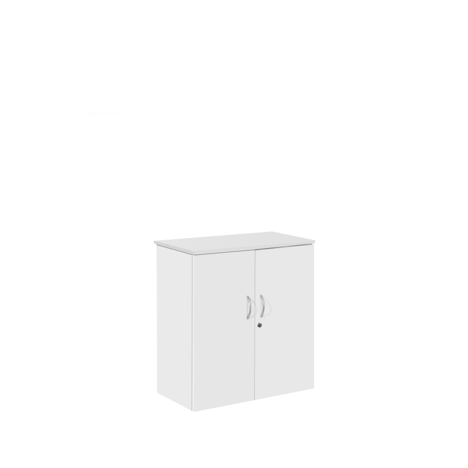 Double Door Lockable Storage Cupboards - 800mm - White