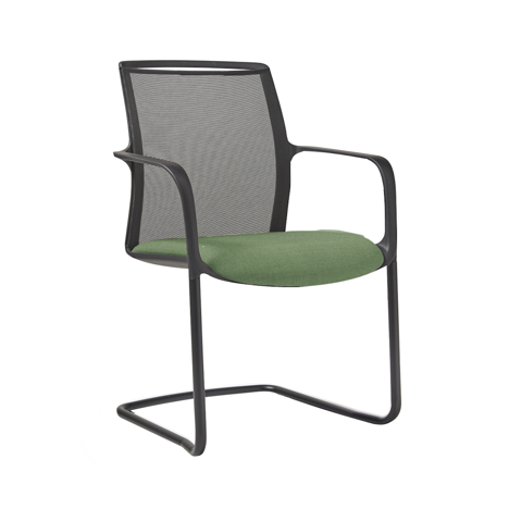 Lacey Meeting Chair - Black Frame - Drawbridge