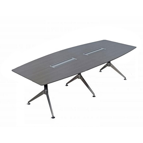 Nero - Chamfered Executive Boardroom Table - 3000mm - Anthracite