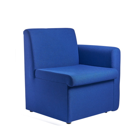 Alto Modular Reception Seating - Left Arm - Blue