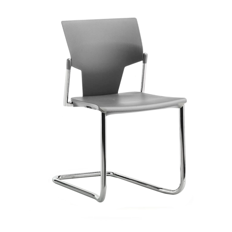 IKON Meeting and Boardroom Chair - No Arms - Cantilever Frame - Grey