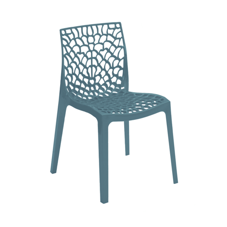 Zest Polypropylene Outdoor Side Chair - Storm Blue