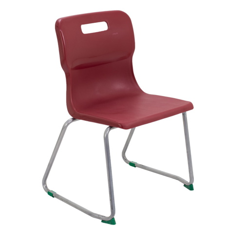 Titan Skid Base Chair - Size 5 - Burgundy