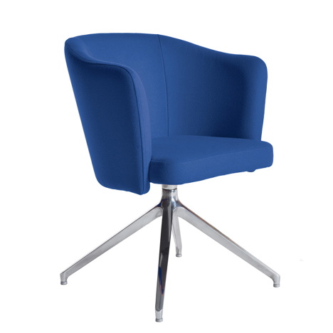 Otis Single Seat Tub Chair with Four Star Swivel Base
