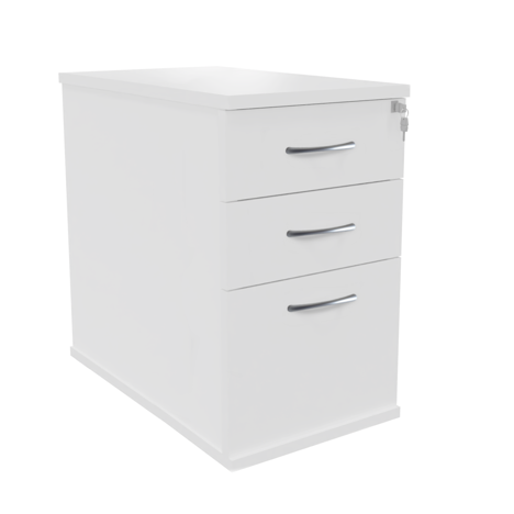 Platinum Range - Desk High Pedestals 3 Drawer - 800mm - White