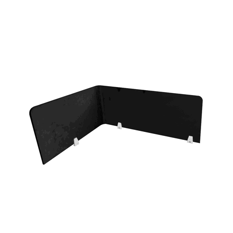 EcoFlex Desk Screen & Modesty Panels - 1200 - Black