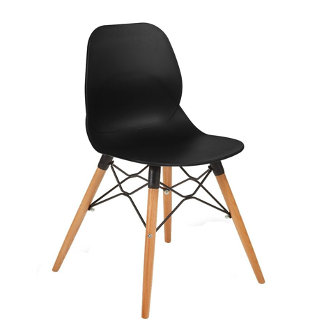 Aquilo Beech Leg Chair - Black
