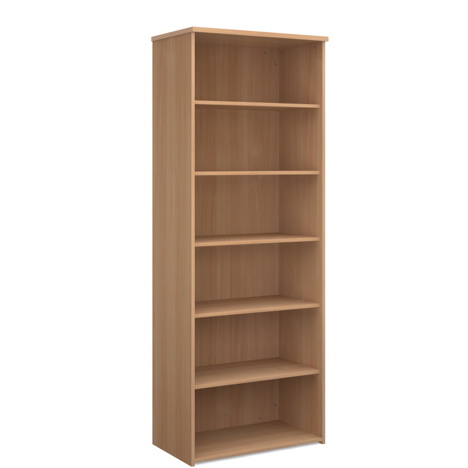 Bookcases (Solid Back Panels) with Five Shelves - 2140mm High - Beech