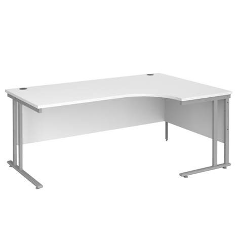 Radial Cantilever Workstation - 1800 - Silver - Right - White