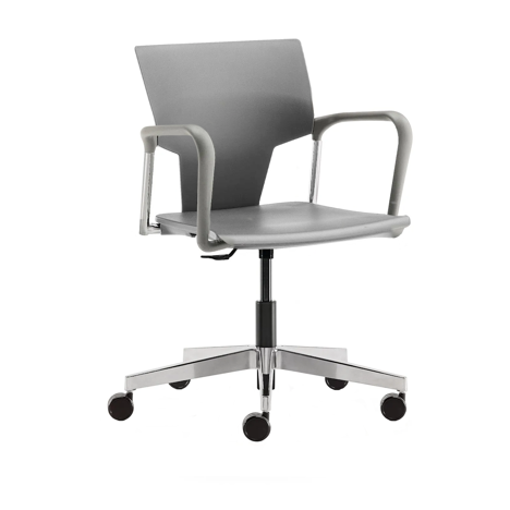 IKON Meeting and Boardroom Chair - With Arms - Swivel Base - Grey
