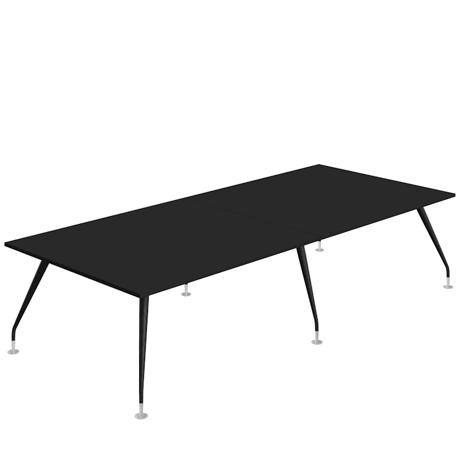 Massa Boardroom Table - 3200 - Black Legs - Anthracite