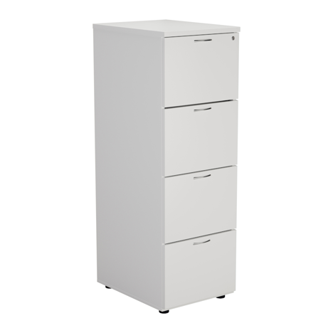 2, 3, 4 Drawer Filing Cabinet - 4 Drawer - White