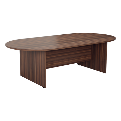 D-End Meeting Table - 1800 - Dark Walnut