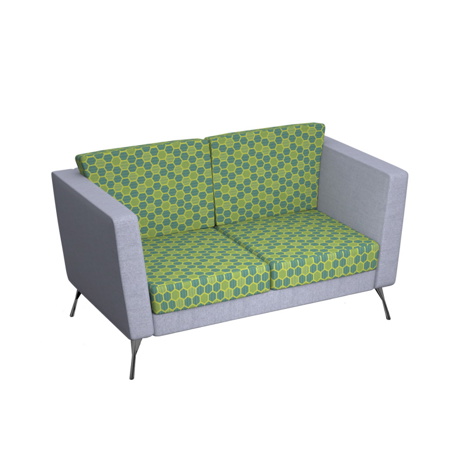 Lyric Reception Seating - Two Seats - Metal Legs