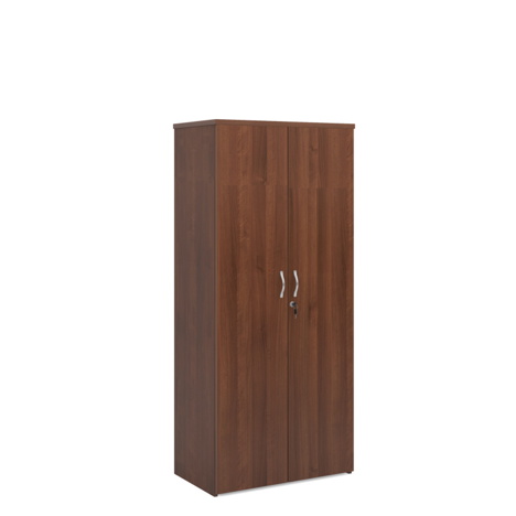 Double Door Cupboard - 1790mm High - Four Shelves - Walnut