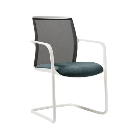 Lacey Meeting Chair - White Frame - Resistance