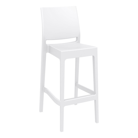 Maya Stacking Bar Stool - 75 - White