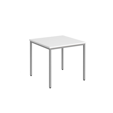 Flexi 25 Rectangular Table - 800mm - Silver - White