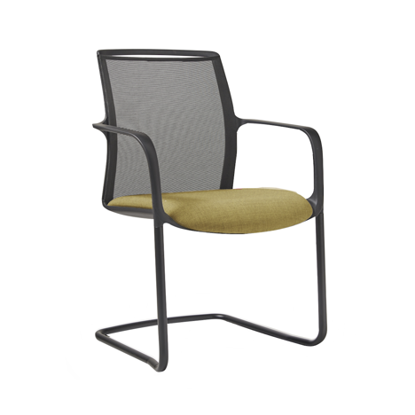 Lacey Meeting Chair - Black Frame - Fortress
